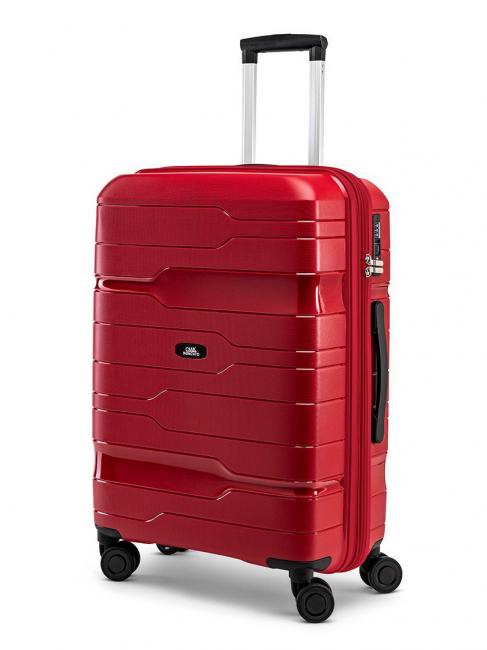 CIAK RONCATO DISCOVERY Medium size trolley, expandable Red - Rigid Trolley Cases
