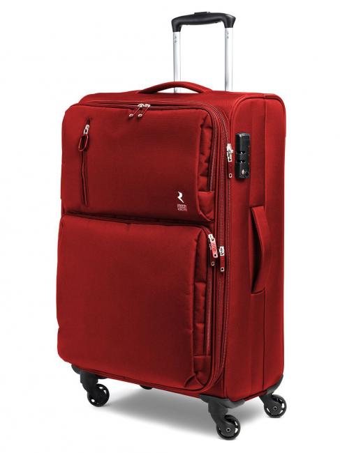 R RONCATO ECO-MOOD Large size expandable trolley Red - Semi-rigid Trolley Cases