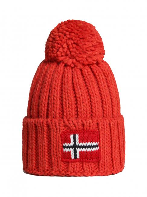 NAPAPIJRI KIDS SEMIURY 6 Beanie with pom poms red poppies - Baby Hat