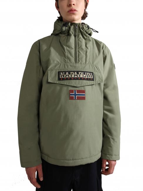 NAPAPIJRI RAINFOREST WINTER 3 Waterproof jacket with hood green lichen - Men's Jackets