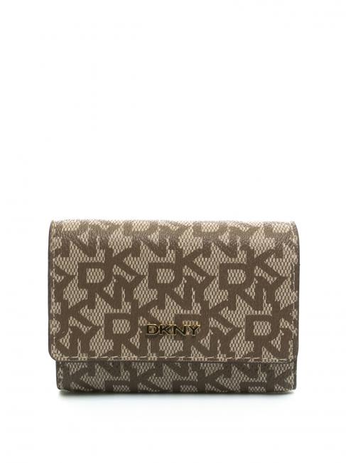 DKNY BRYANT Card holder with monogram chnlg / agwine - Women’s Wallets