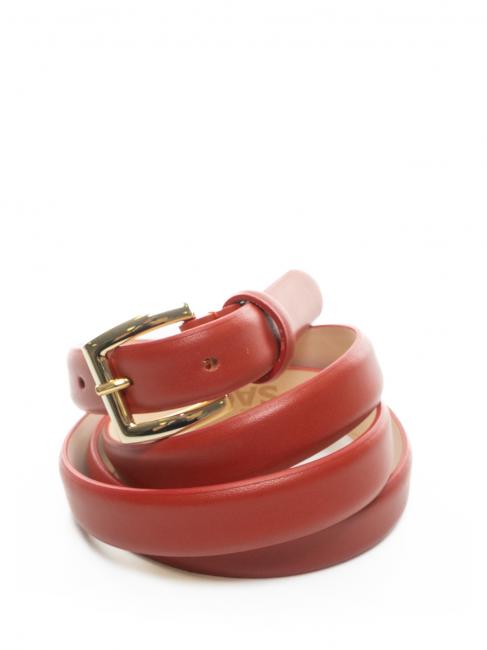 LESAC Cintura sottile in pelle liscia  tomato - Belts