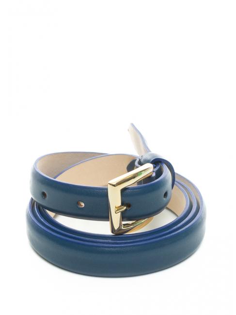 LESAC Cintura sottile in pelle liscia  marine - Belts