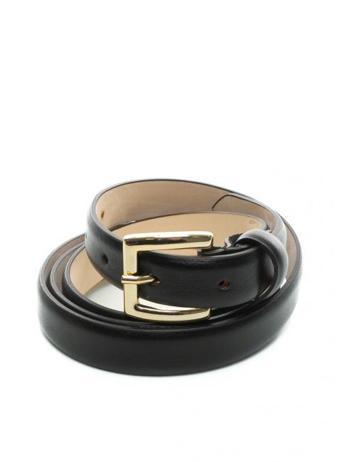 LESAC Cintura sottile in pelle palmellata  black - Belts