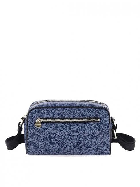 BORBONESE ECO Mini shoulder bag, in fabric blue - Women’s Bags