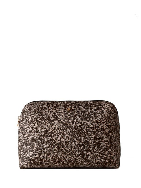 BORBONESE CLASSICA MEDIUM Travel bag OP / NATURAL / BLACK - Beauty Case