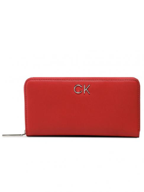 CALVIN KLEIN RE-LOCK Zip Around Wallet racing red - Women’s Bags