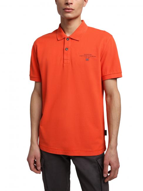 NAPAPIJRI ELBAS 4 Short sleeve cotton polo shirt red tomato - Polo shirt
