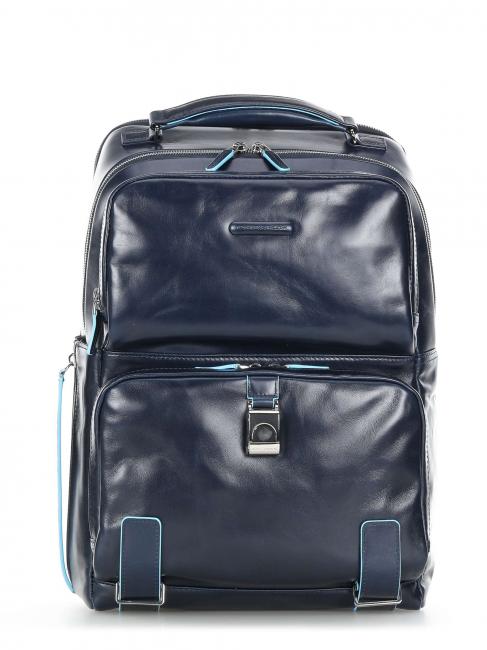 PIQUADRO backpack BLUE SQUARE SPECIAL, 14 "PC holder blue - Laptop backpacks