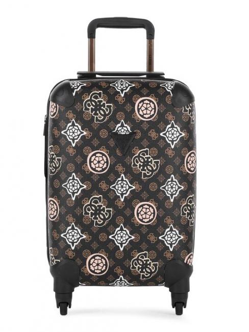 GUESS HOUSE PARTY Hand luggage trolley BROWN LOGO MULTI - Hand luggage