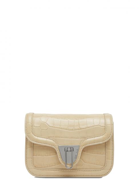 COCCINELLE MARVIN TWIST Croco Shiny Soft Leather Mini Bag silk - Women’s Bags