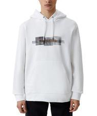 CALVIN KLEIN BOX STRIPED LOGO Hoodie Bright White - Sweatshirts - 1