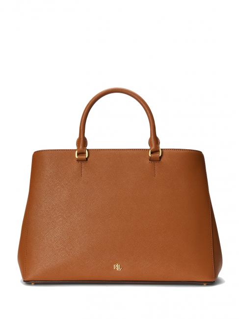 RALPH LAUREN HANNA Large leather handbag lauren tan6 - Women’s Bags