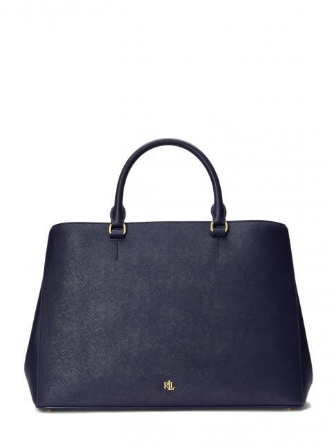RALPH LAUREN HANNA Large leather handbag french navy - Women’s Bags