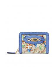 RALPH LAUREN OVL JACQUARD Small zip around wallet prnt khaki mjcqrd/nw engld blue - Women&rsquo;s Wallets - 1