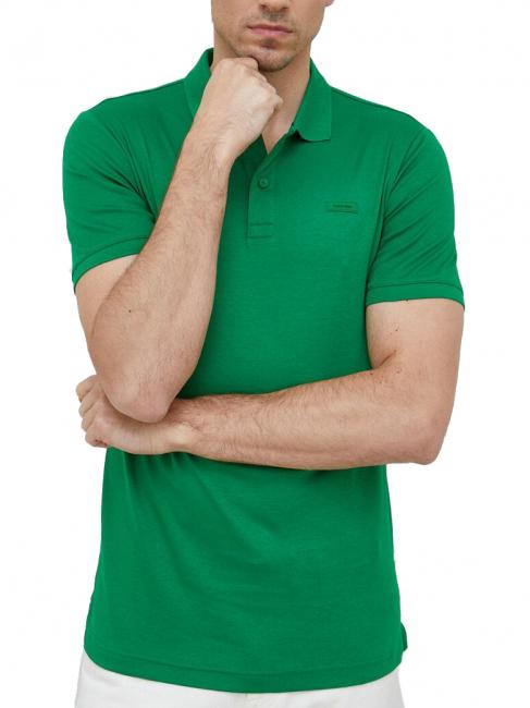 CALVIN KLEIN SMOOTH Slim Short-sleeved polo shirt, in cotton celtic shamrock - Polo shirt