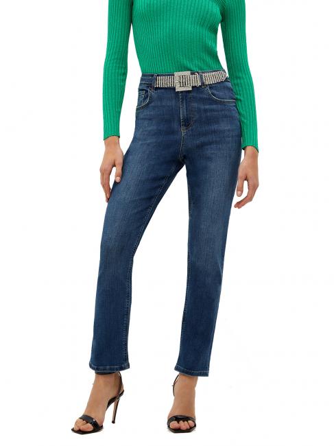 LIUJO Jeans a vita alta With jewel belt den.blue dk.seductiv - Jeans