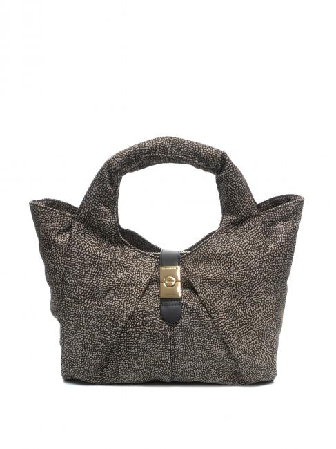 BORBONESE CORTINA Shopping Bag M OP / NATURAL / BLACK - Women’s Bags
