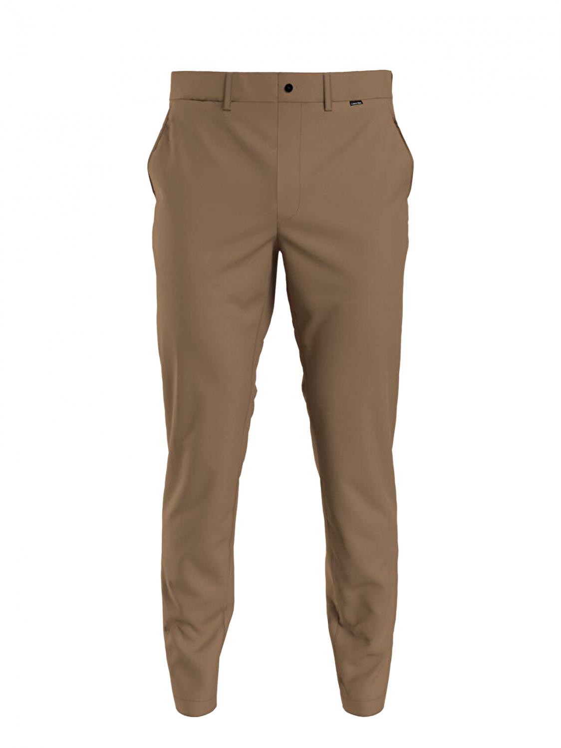 Calvin Klein Slim Fit Garment Dye Cotton Chinos Countryside Khaki - Buy At  Outlet Prices!