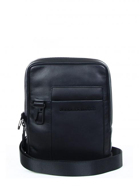 PIQUADRO FINN iPad Mini bag Black - Over-the-shoulder Bags for Men