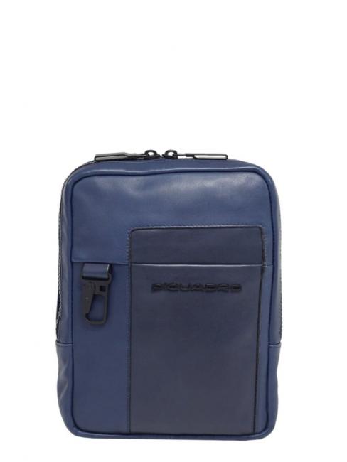 PIQUADRO FINN iPad Mini bag blue - Over-the-shoulder Bags for Men