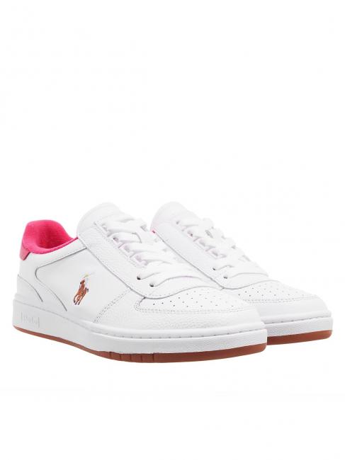 RALPH LAUREN POLO LACE Leather sneakers white/hot pink - Men’s shoes