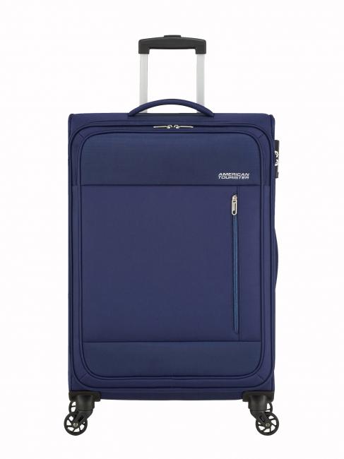 AMERICAN TOURISTER HYPERSPEED SPINNER Medium expandable trolley COMBAT NAVY - Semi-rigid Trolley Cases