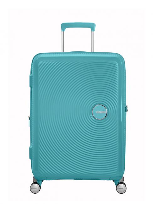 AMERICAN TOURISTER SOUNDBOX SPINNER Medium trolley, expandable turquoise tonic - Rigid Trolley Cases