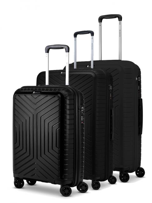 R RONCATO HEXA Set of 3 trolleys: cabin + medium + large Black - Trolley Set