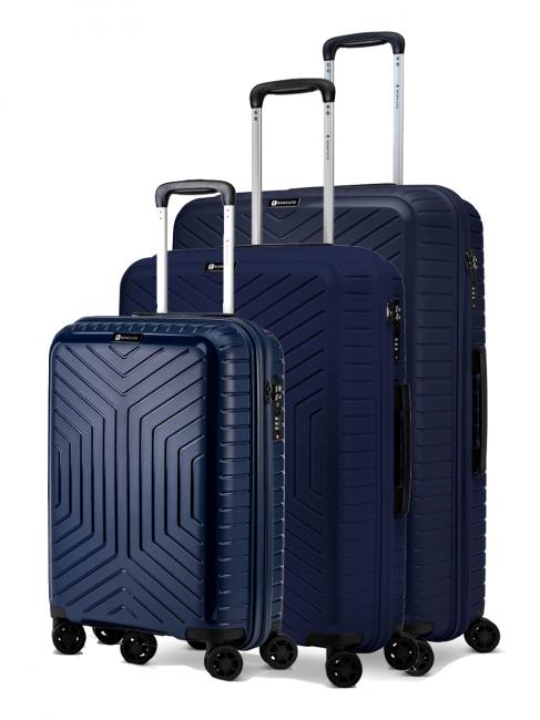 R RONCATO HEXA Set of 3 trolleys: cabin + medium + large BLUE - Trolley Set