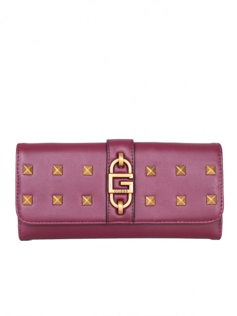 GUESS SQUARE G LUX Large ziparound wallet RED - Women’s Wallets