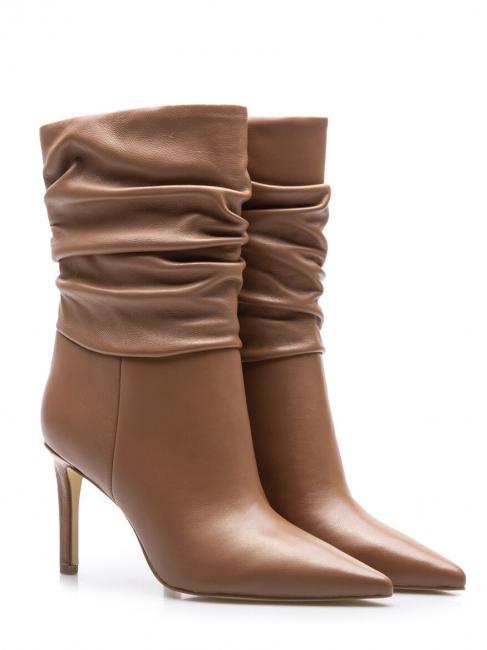 GUESS DABBI High leather ankle boots COGNAC - Women’s shoes