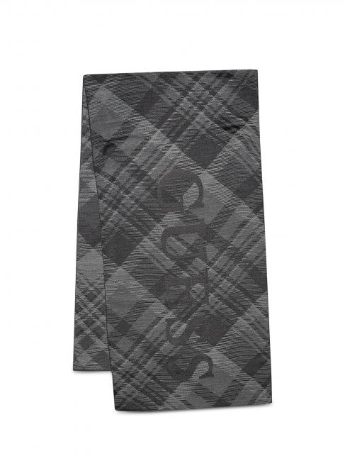 GUESS LETTERING Jacquard scarf with Logo BLACK - Scarves