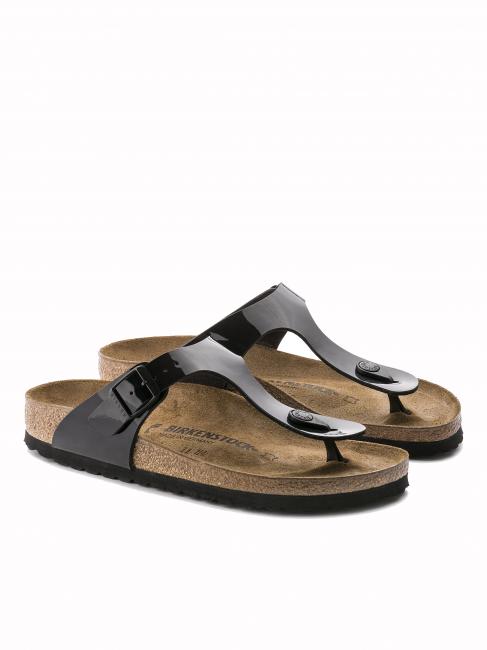 BIRKENSTOCK GIZEH Birko-Flor varnish black - Unisex shoes