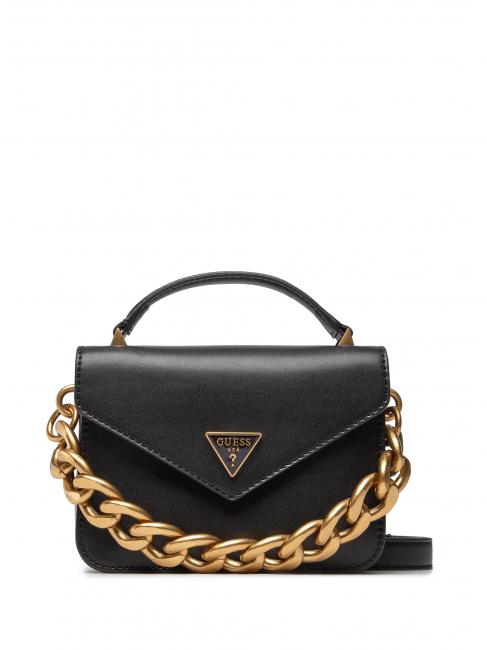 GUESS RETOUR Handbag with chain BLACK - Women’s Bags
