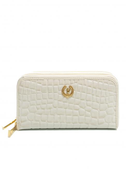 POLLINI COCCO LUX Large zip around wallet ivory - Women’s Wallets