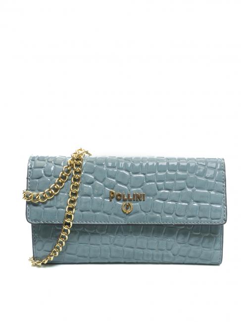 POLLINI COCCO LUX Clutch bag with metal shoulder strap po70ax - Women’s Wallets
