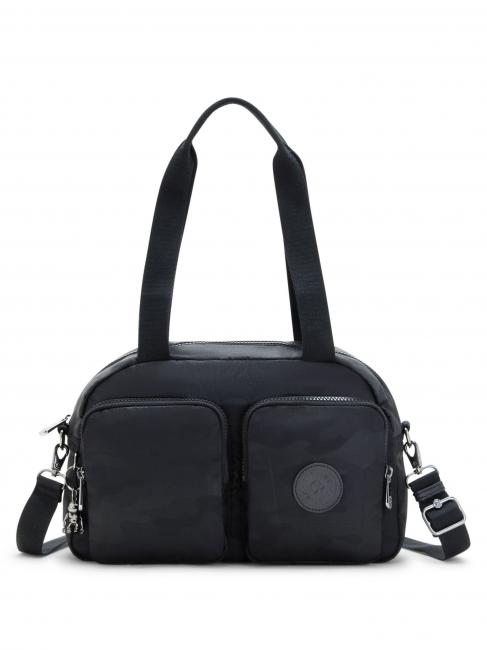 KIPLING COOL DEFEA Medium shoulder bag black camo embossed - Women’s Bags