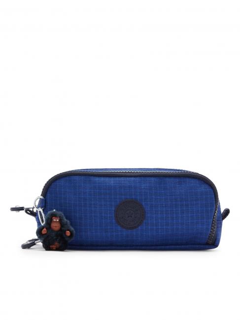 KIPLING GITROY Large kids pencil case worker blue ribstop - Cases and Accessories
