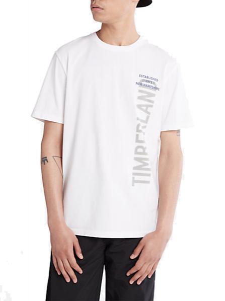 TIMBERLAND BRAND CARRIER T-shirt with printed graphics white - T-shirt