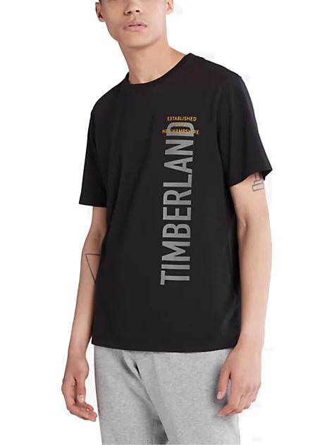 TIMBERLAND BRAND CARRIER T-shirt with printed graphics BLACK - T-shirt