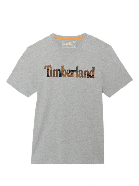 TIMBERLAND T-shirt con logo mimetico  medium gray heather - T-shirt