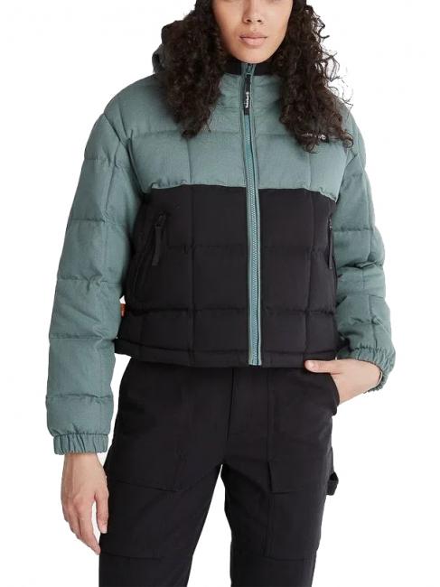 TIMBERLAND HOODER PUFFER Jacket with hood balsam green/black - Women's Jackets