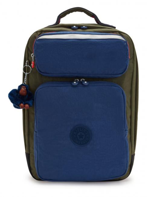 KIPLING SCOTTY Large backpack for 15" pc seaweed green block - Backpacks & School and Leisure