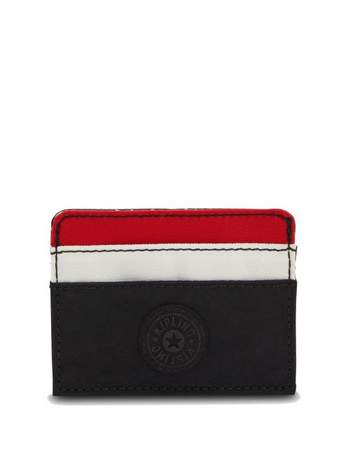 KIPLING CARDY S Flat card holder black red block - Women’s Wallets