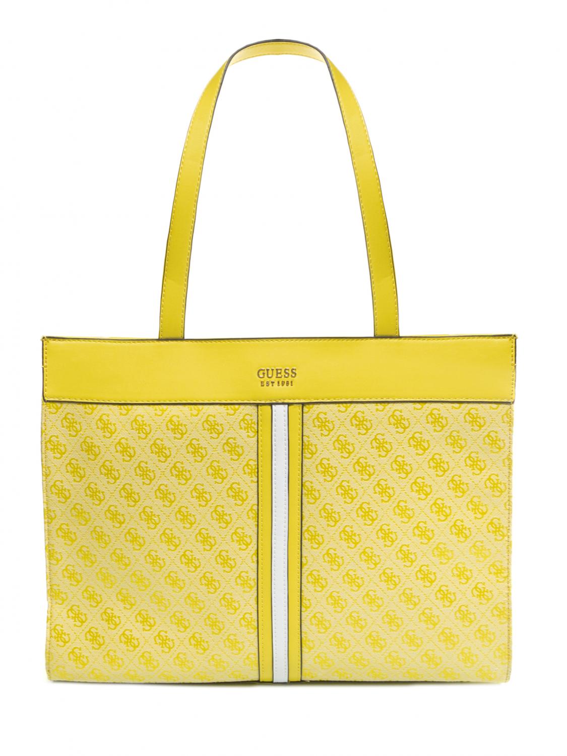 Guess Kasinta Shoulder Shopper Bag Yellow - Buy At Outlet Prices!