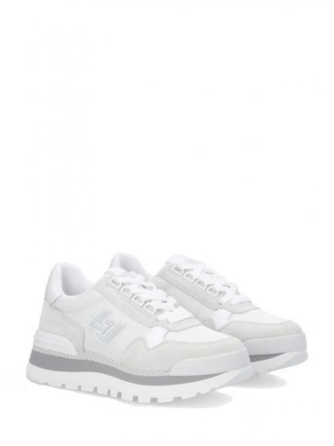 LIUJO AMAZING 16 Suede leather sneakers kylie 4 sneaker white - Women’s shoes