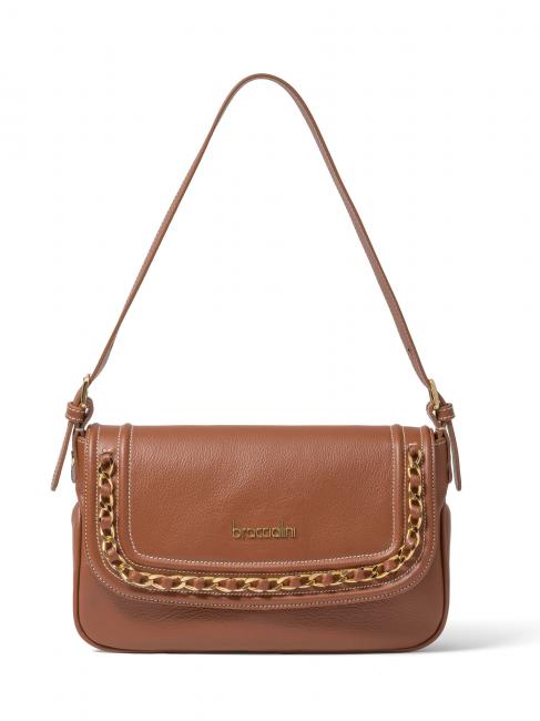BRACCIALINI NORA Leather shoulder bag Brown - Women’s Bags