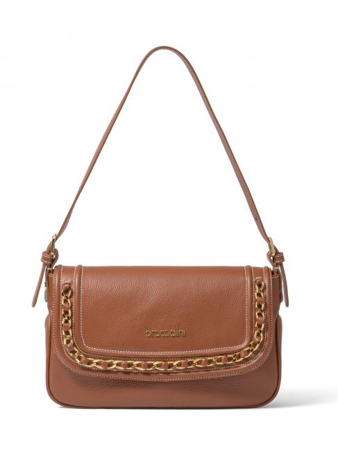 BRACCIALINI NORA Leather shoulder bag Brown - Women’s Bags