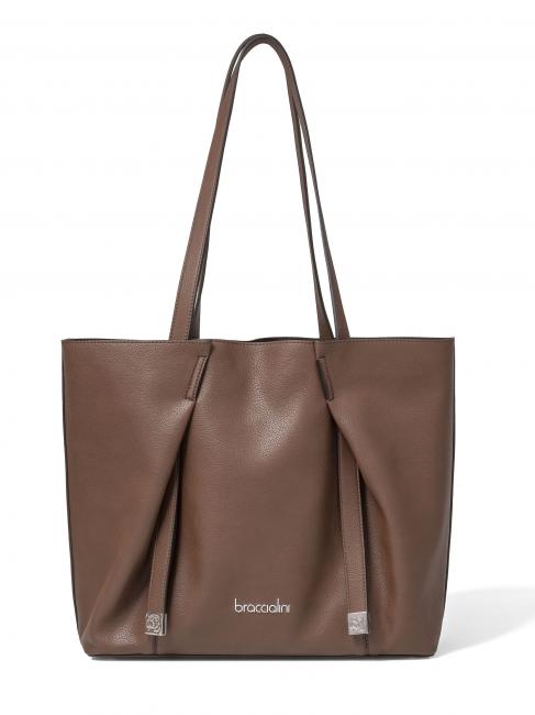 BRACCIALINI GIO Shopper with removable pochette Brown - Women’s Bags